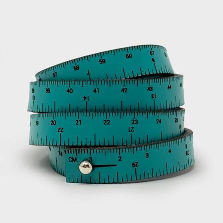 Wrist Ruler Leather Bracelet - 30" Teal - CI-T30