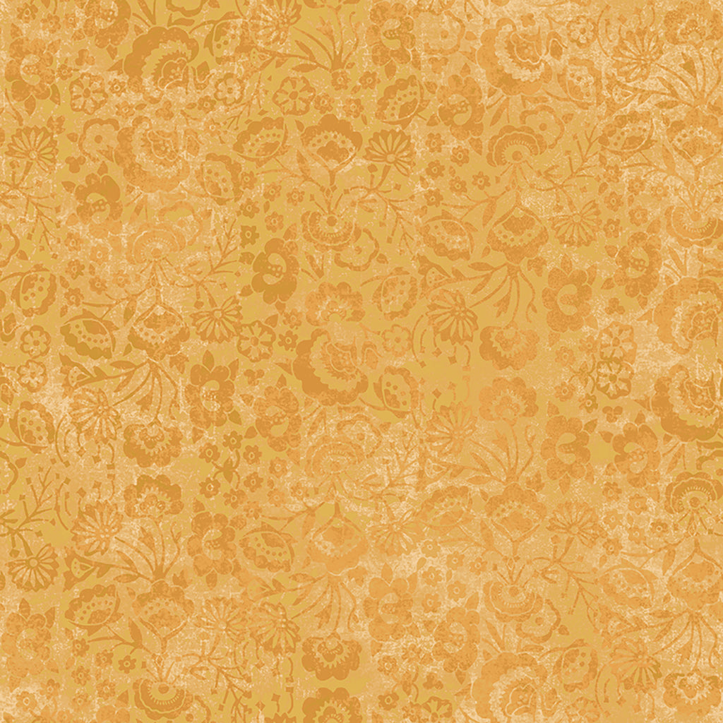 Zen Quilt Fabric - Jacobean Tonal in Gold - Y3768-68