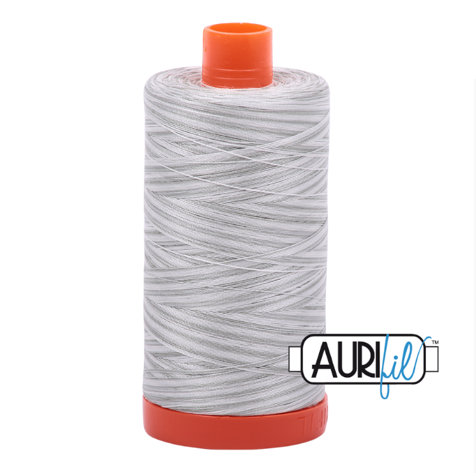 Aurifil 50 wt cotton thread, 1300m, Variegated Silver Moon (4060)