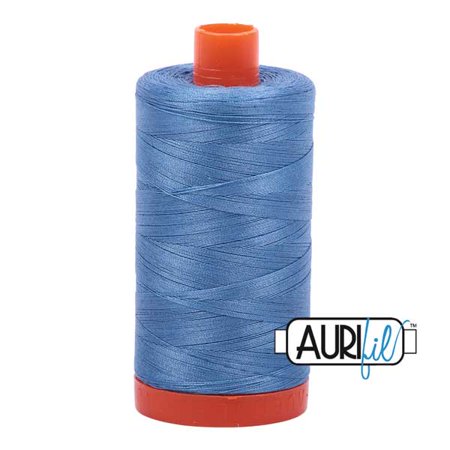 Aurifil 50 wt cotton thread, 1300m, Light Wedgewood (2725)