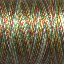 Aurifil 50 wt cotton thread, 1300m, Variegated Leaves (4650)