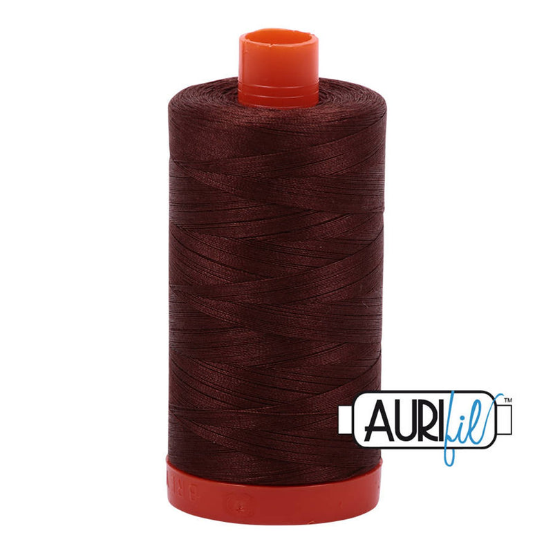 Aurifil 50 wt cotton thread, 1300m, Chocolate (2360)