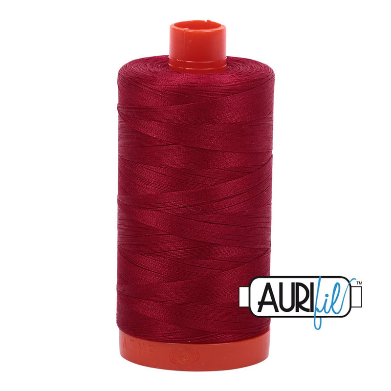 Aurifil 50 wt cotton thread, 1300m, Red Wine (2260)