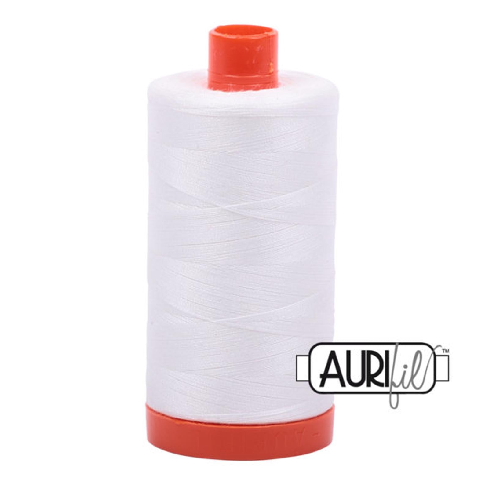 Aurifil 50 wt cotton thread, 1300m, Natural White (2021)