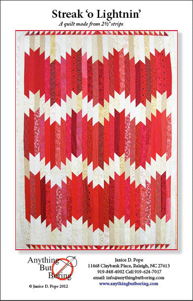 Streak 'o Lightnin' Quilt Pattern – Cary Quilting Company