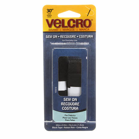 Velcro® Brand Fastener Regular Duty Strip Black 3/4in x 30in - 90029V