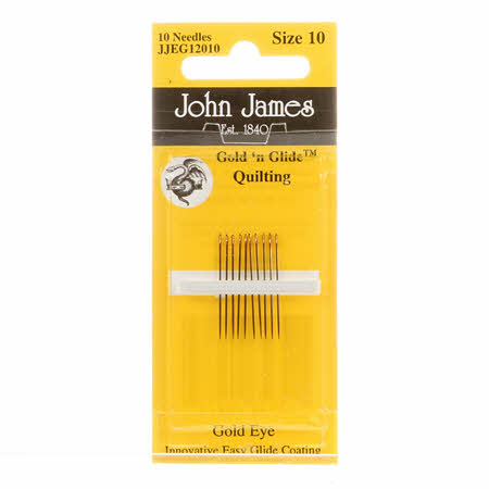 Quilting Hand Needles, Gold'n Glide, size 10 - JJEG120-10
