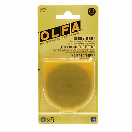 Olfa 60mm Rotary Blades, 5 ct. - RB60-5